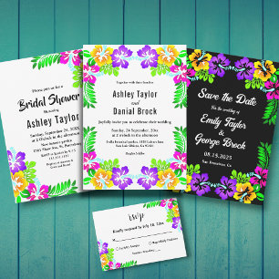 Boho Rustik Färgglada Rosor Sommar Blommig Bröllop OSA Kort