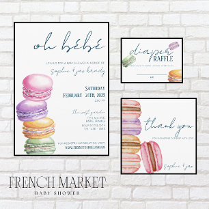 Fransk Market - Flowers - Shower-tack-kort Tack Kort