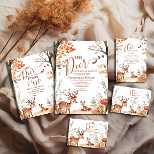 Woodland Oh Hjort Forest Baby Shower Inbjudningar