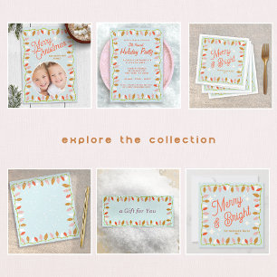 Retro God jul fotokort ett Bild Julkort