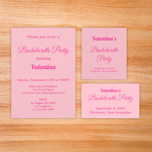 Typografi Stil Rosa Sjungmöfest Inbjudningar