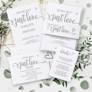 Ingenting Finare Just Kärlek minimalistiskt Bröllo Vinflaska Etikett