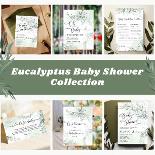 Sage Grönt Watercolor Eucalyptus Elegant Presentpapper