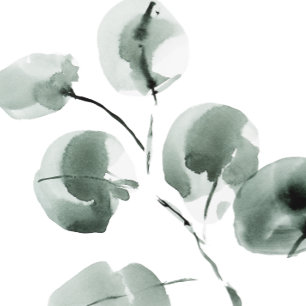 Grönt Eucalyptus Hand Lettered Script Adress Returadress Etikett