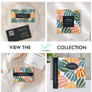 COLORFUL RETRO LÖVS GROOVY BOTANICAL CUTE ANTECKNINGSKORT