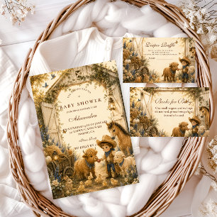 Klassisk pojke västern boho baby shower pappersservett