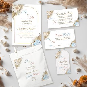 Pampas Grass Team Girl Vote Gender Reveal Party Knapp