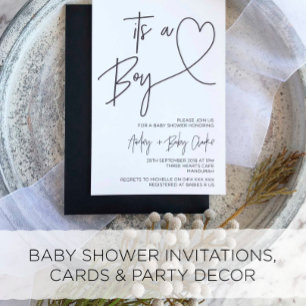 Oh Baby - Unisex Baby Shower-inbjudan Inbjudningar
