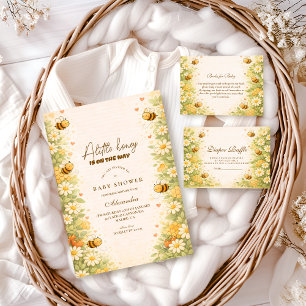 Blommig honungsbin baby shower pappersservett