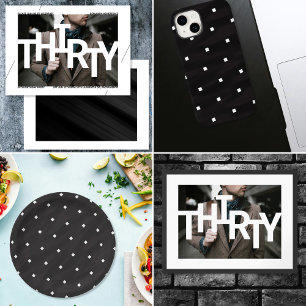 Modern 30års födelsedag Photo Pappersservett