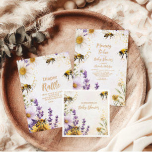 Vintage Blivande mamma till Bivildblommor Babyshow Pappersservett