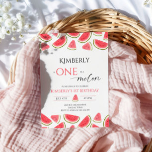 Watermelon Birthday, en i Melon Födelsedagsfest Vattenflaskor Etikett