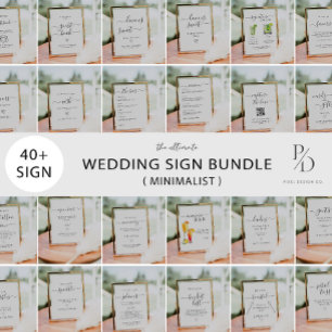 Namnteckning teckenmall för Drinks, Namnteckning C Inbjudningar