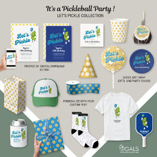 Pickleball Party Tecknad Pickle spelar upp Pappersservett