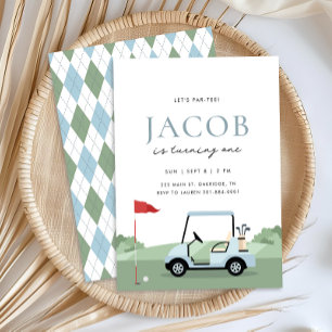 Golf Birthday Par-T-inbjudan Inbjudningar