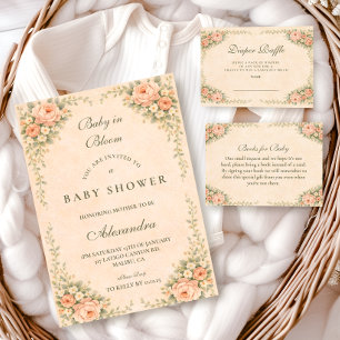 Blush Sage Blommig Trädgårds Diaperrävling Tilläggskort