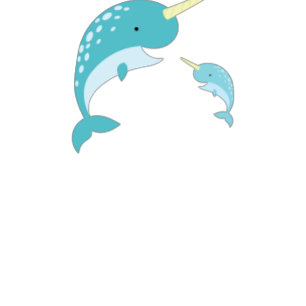 Narwhal Baby Shower Gult Gender Neutral Whale Inbjudningar