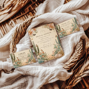 Boho Ökenkaktus Bröllopsdusch Pappersservett