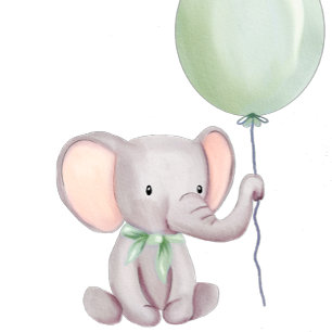 Inbjudan till Elephant Baby Shower för budgetpost