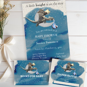 En Liten Riddar Drake Baby Shower Per Post Inbjudningar