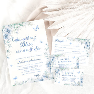 Blått och vitt Kinoiser-kort för Möhippa