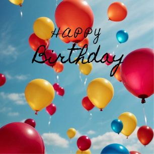 Himlar High Firande: en börd av födelsedagen Önske Tack Kort