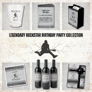 Gitarrlegenden Happy Birthday Musicflaska Vinflaska Etikett