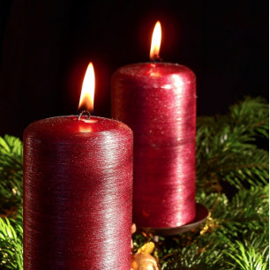Grönt Löv av Firande Red Candles Slips