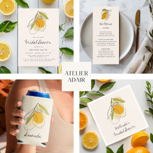 Citrus Lemon Modern Minimalist Möhippa Pappersservett