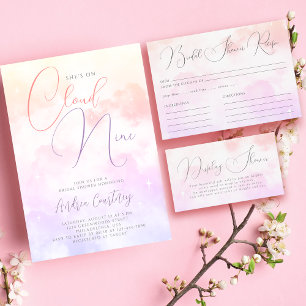 Cloud 9 Dreamy Pastel Rosa Möhippa Tack Presentetikett