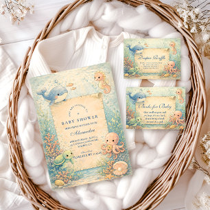 Under havet Storybook Baby Shower Pappersservett