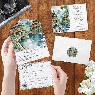 Bali Indonesien Bröllop Tilläggskort