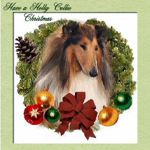 Grov Collie-julklappar Helgkort