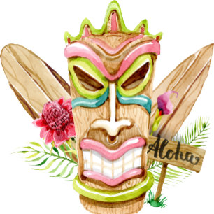 Hawaiian Tiki Party-inbjudningar Inbjudningar
