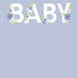 Baby i blomning Dusj Blå Vintage Blommor Pojke Inbjudningar