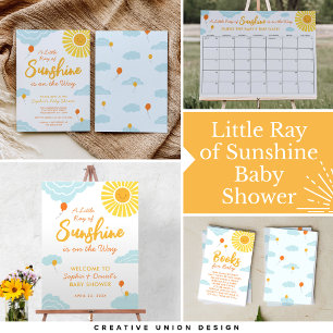 Lite av Sunshine Baby Shower Advice-kort