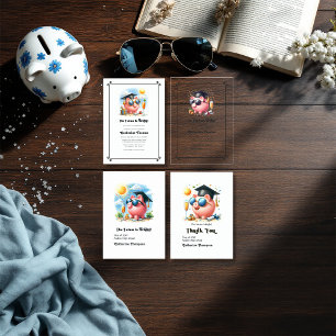 Framtiden är ljus Finans Examen Foto Tack Kort