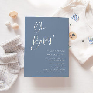 Inbjudan till Denim/ Dusty Blue Bohemian Baby Show