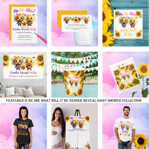 Gender avslöjar sin storebror till Bee Boys White T Shirt