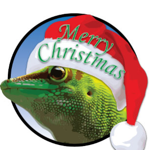 Jul Gecko - hälsningskort, standard Helgkort