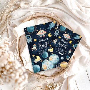 Rymden Planets Rocket Navy Blue Baby Shower Pappersservett