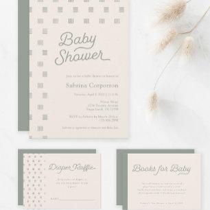 Baby Brunch   Minimalistisk Boho Inbjudningar