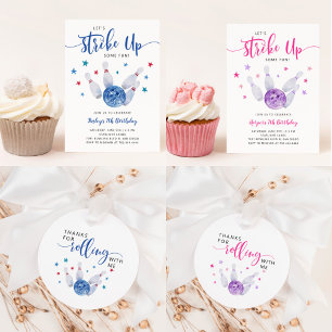 Bowling Boy Födelsedagsfest   Strejka upp viss Rol Inbjudningar