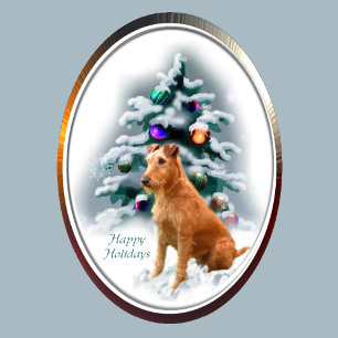 Irish Terrier-julklappar Helgkort