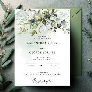 Vattenskärning (greenery boho folie) poster