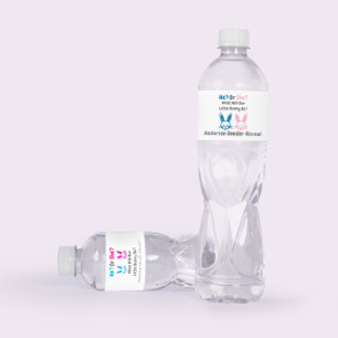 Etikett för Vattenflaska för Lilla Bunny Gender Re