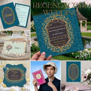 Elegant klassisk regent-regencycore spara datumet