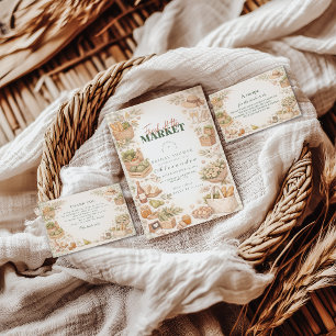 Bondestånd Chic Fresh Market Bröllopsdusch Tack Kort