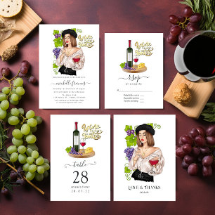 Fransk Girl Vin Tast Bordsnummer