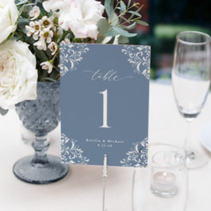 Elegant Vintage Dusty Blue Bröllop